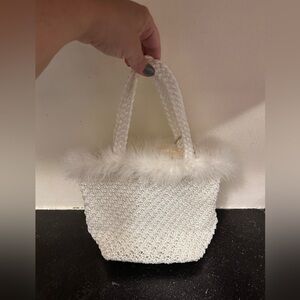 Th Sak White Crochet Bag NWT